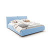 POLSTERBETT HENRY Hellblau Cord - Schwarz/Hellblau, Textil (160/200cm) - KAWOLA