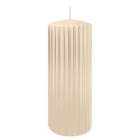 RILLEN KERZEN Creme 200 x Ø 80 mm, 4 Stück - Creme, Paraffin (8/20/20cm) - Wiedemann Kerzen