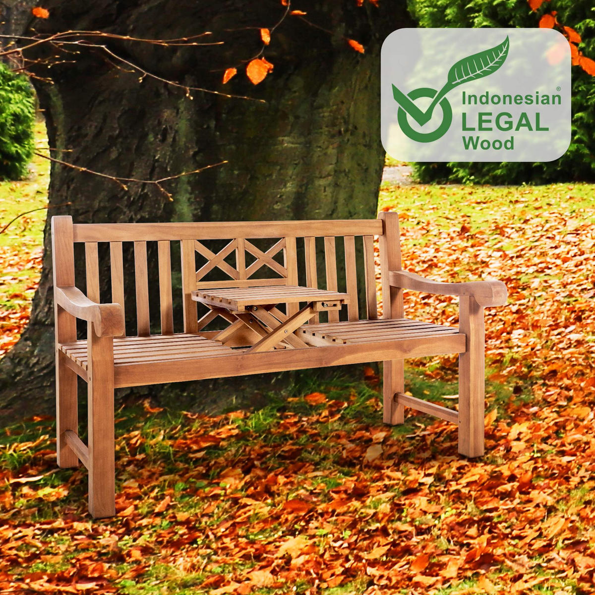 GARTENBANK 150/72 cm Holz Teak - Teakfarben, Holz (150/92/72cm) - CLP