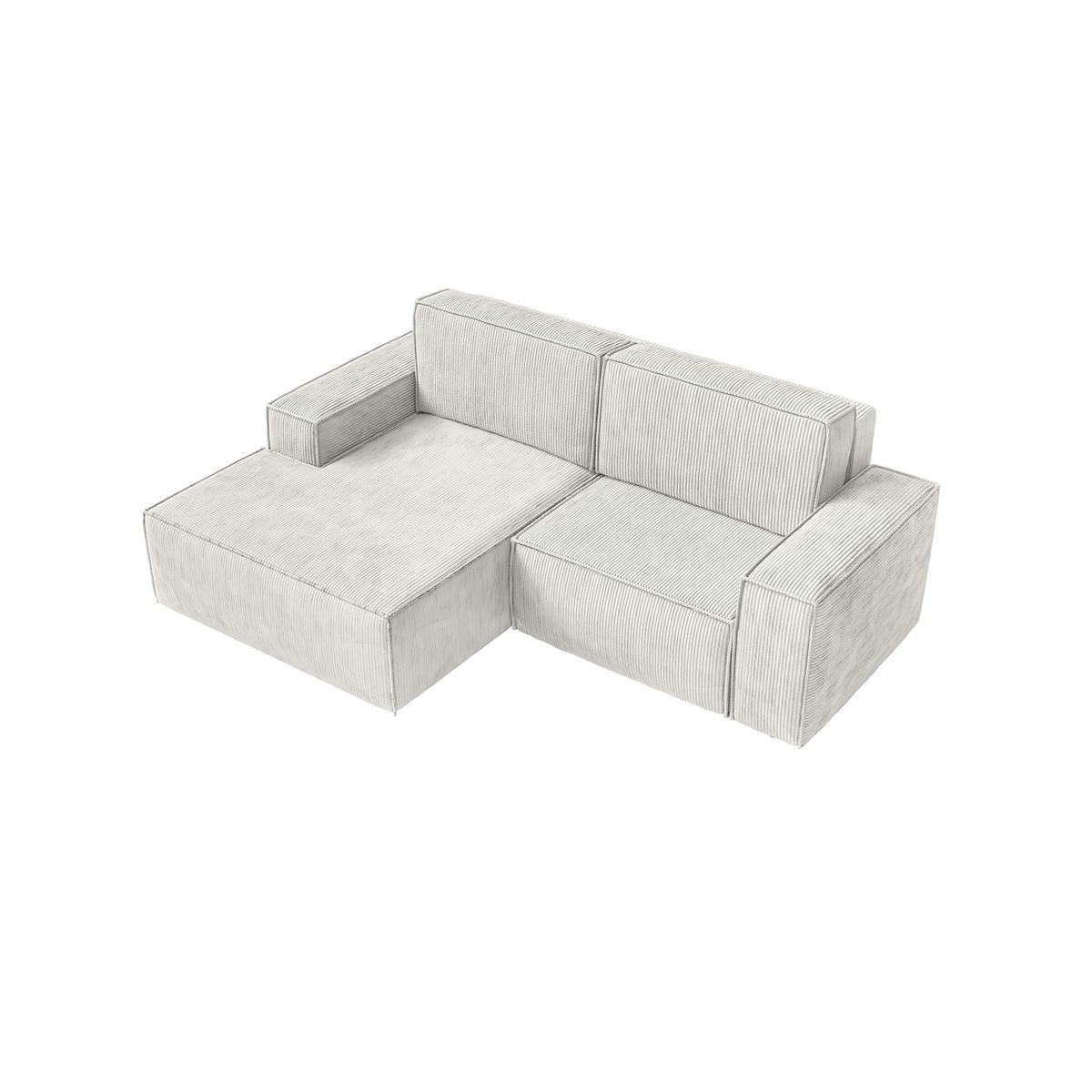 ECKSOFA KOKKO MINI mit Schlaffunktion, Weiß - Weiß, Textil (240/167cm) - Fedve