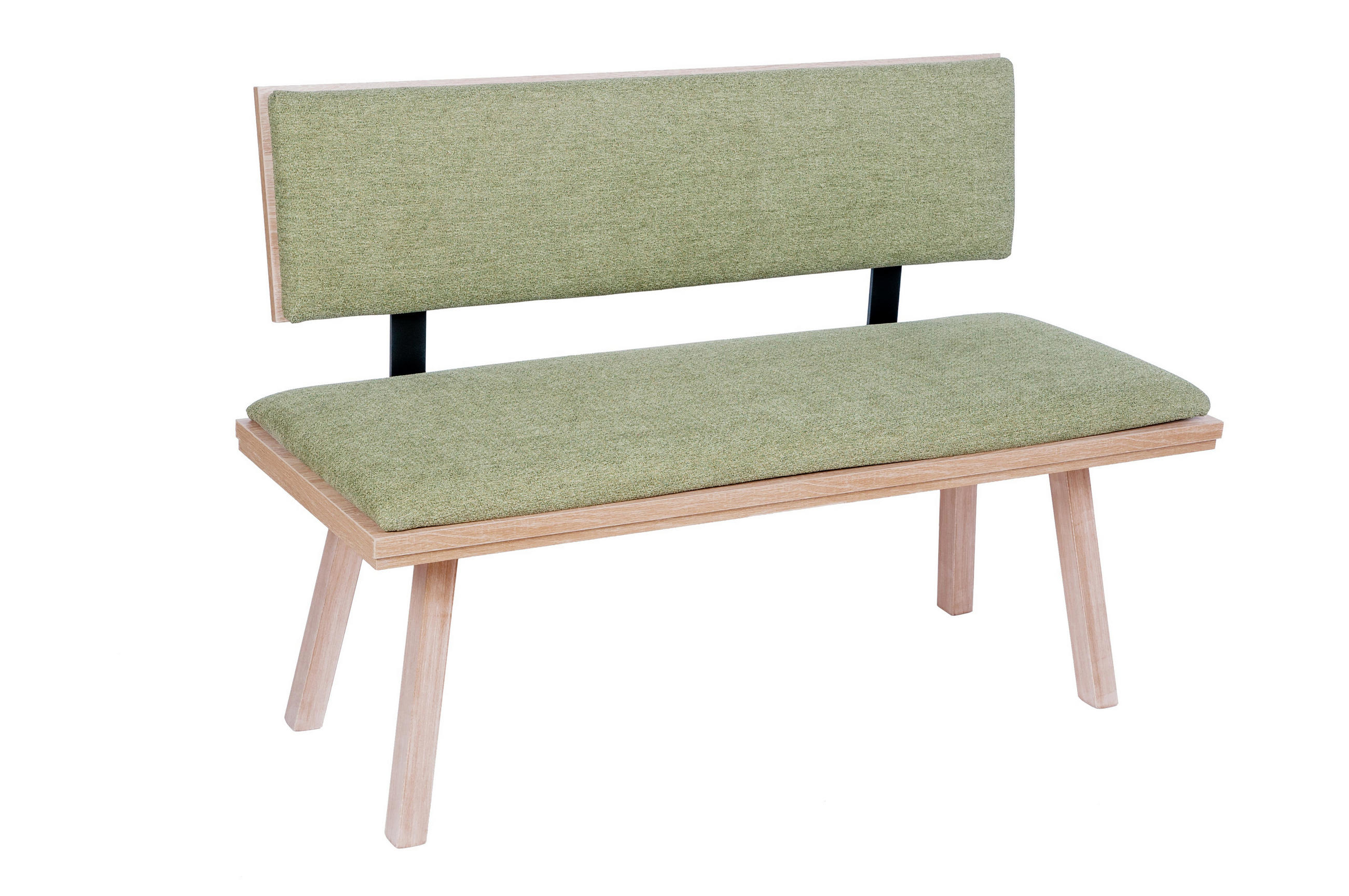 SITZBANK Die Zeitlose - Eichefarben/Grün, Holz/Textil (48/89/125cm) - Kundler Home