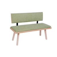 SITZBANK Die Zeitlose - Eichefarben/Grün, Holz/Textil (48/89/125cm) - Kundler Home