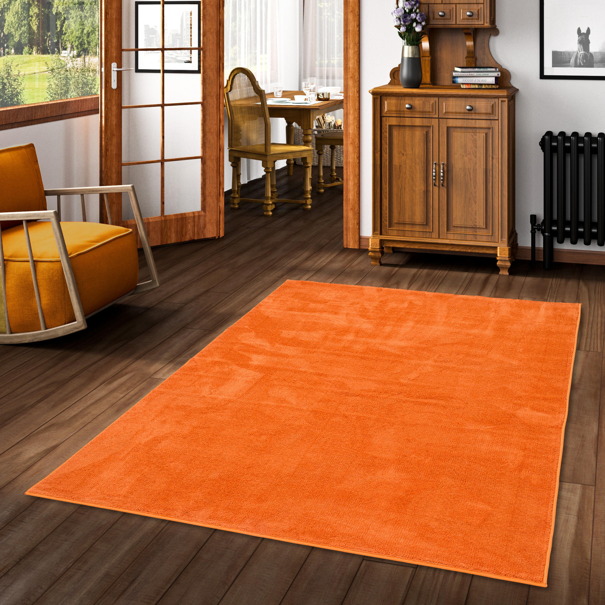 LUXUS SUPER SOFT HOCHFLOR LANGFLOR TEPPICH DELUXE - Orange, Textil (200/250cm) - Snapstyle