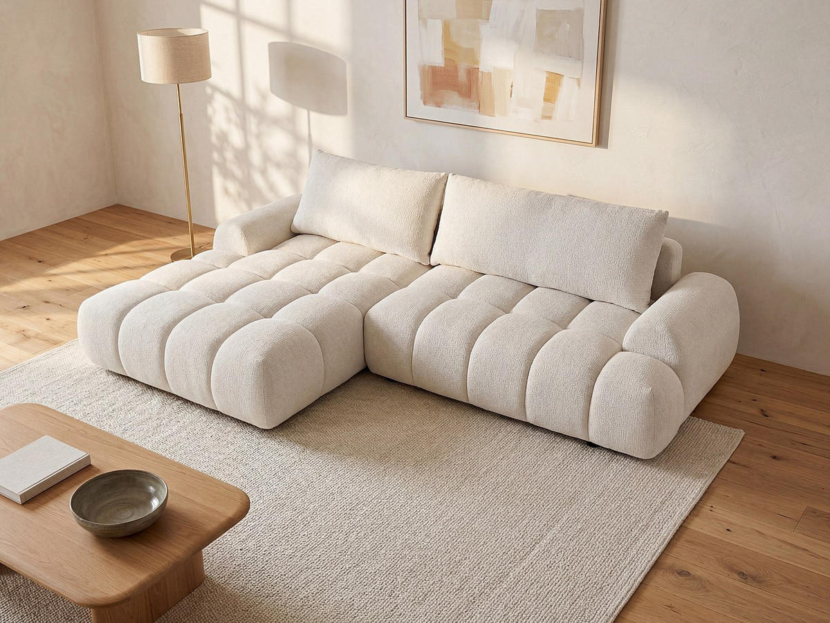 SCHLAFSOFA - 5 Personen - Stoff - Beige - - Beige, Textil (280/86/177cm) - Vente-Unique