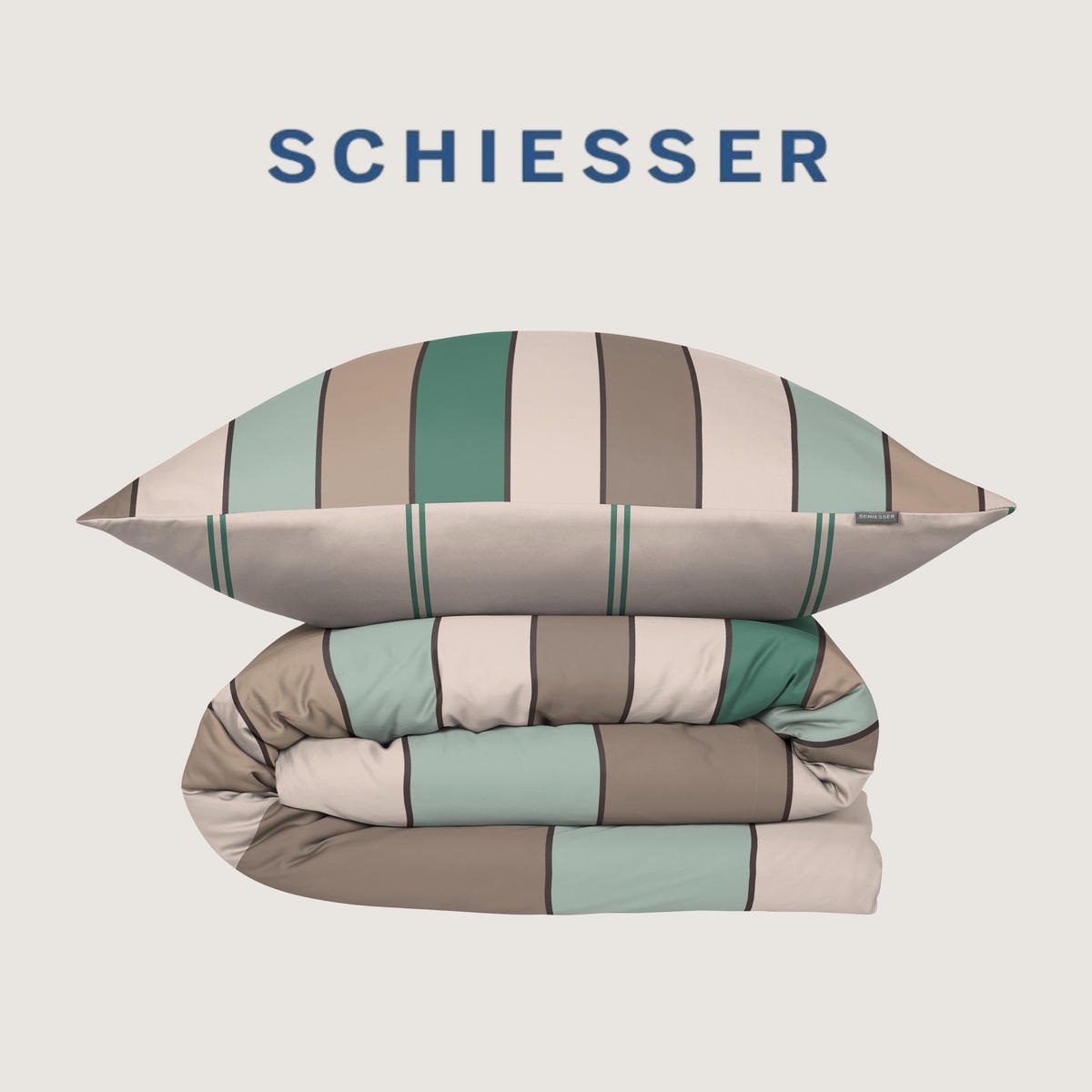 BETTWÄSCHESET Knut - Renforcé - 2-teilig - 135 x 200 cm - Mint - Mintgrün, Textil (135/200cm) - SCHIESSER