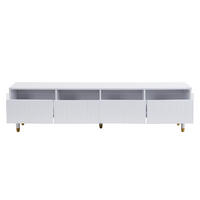 TV Lowboard 178 cm, 4 Schubladen, Holzoptik, Weiß - Weiß, Holz (178/45/35cm)