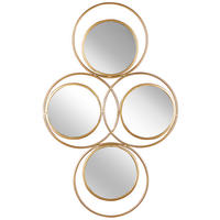 WANDSPIEGEL gold 4-teilig 50/80 cm Lescar - Goldfarben, Metall (50/80/2cm) - Beliani