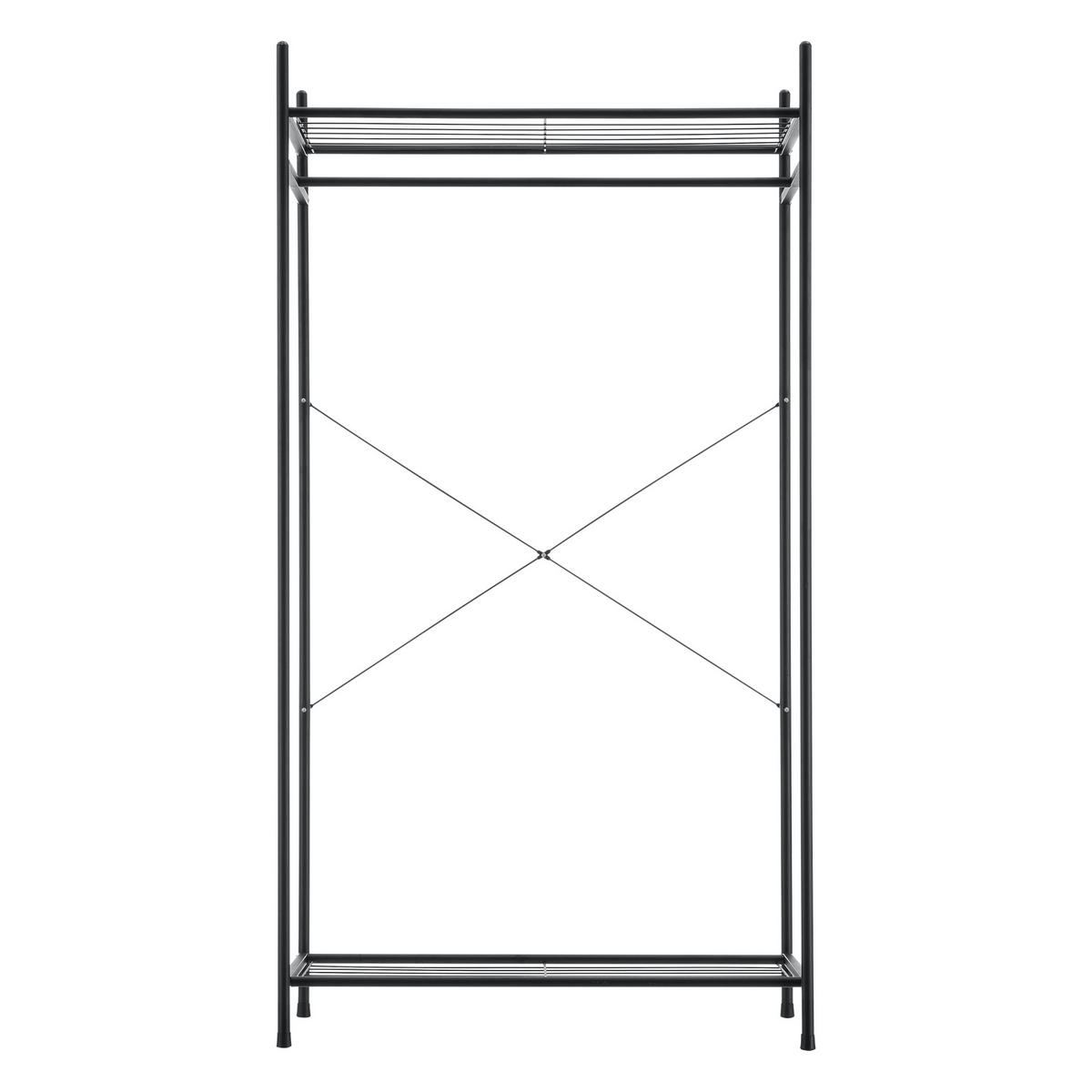 GARDEROBENSTÄNDER - Schwarz, Metall (80/150/39cm) - [en.casa]