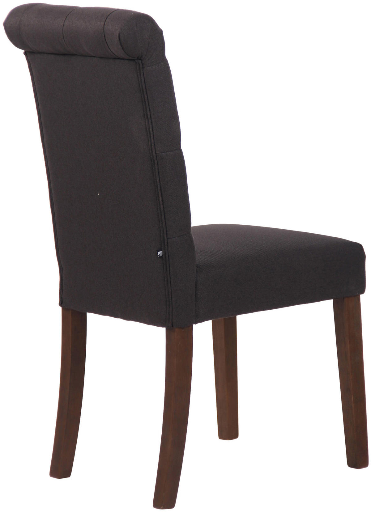 ESSZIMMERSTUHL Lisbon Stoff, Gestell Kautschukholz Braun Schwarz - Schwarz/Braun, Holz/Textil (45/98/63cm) - TPFLiving