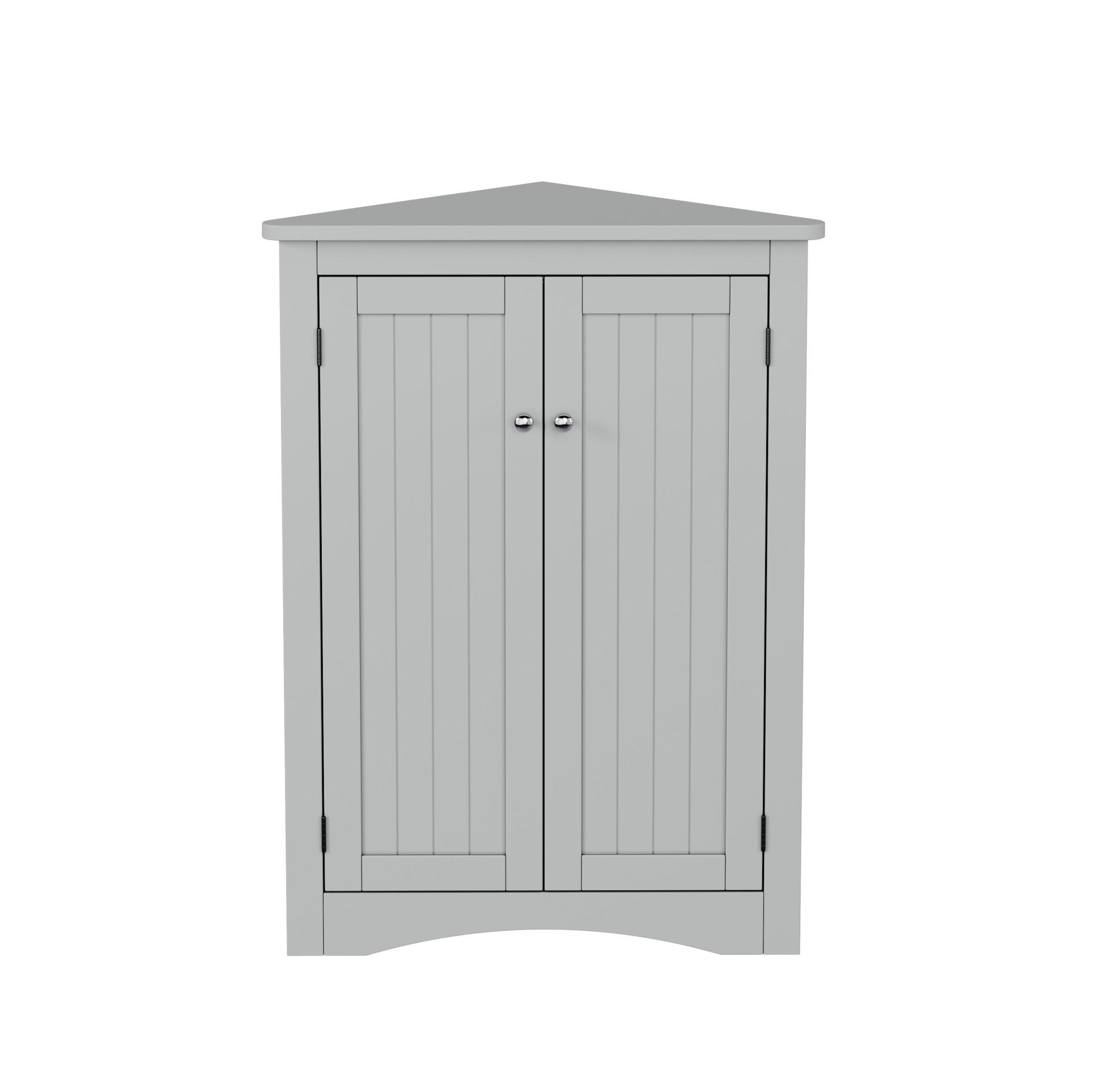 MIDISCHRANK 61,5/80 cm aus MDF mit 2 Türen Grau - Grau, Holzwerkstoff (34.5/90/61.5cm) - Modenvie
