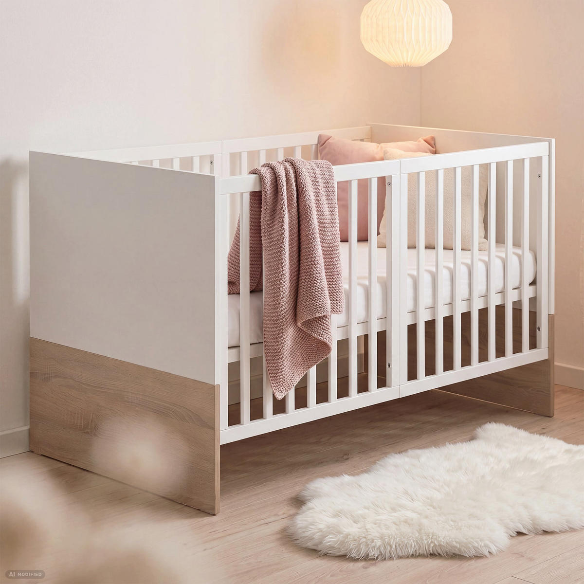 BABYBETT Gabriella 70 x 140 cm - Weiß, Holzwerkstoff (70/140cm) - Roba