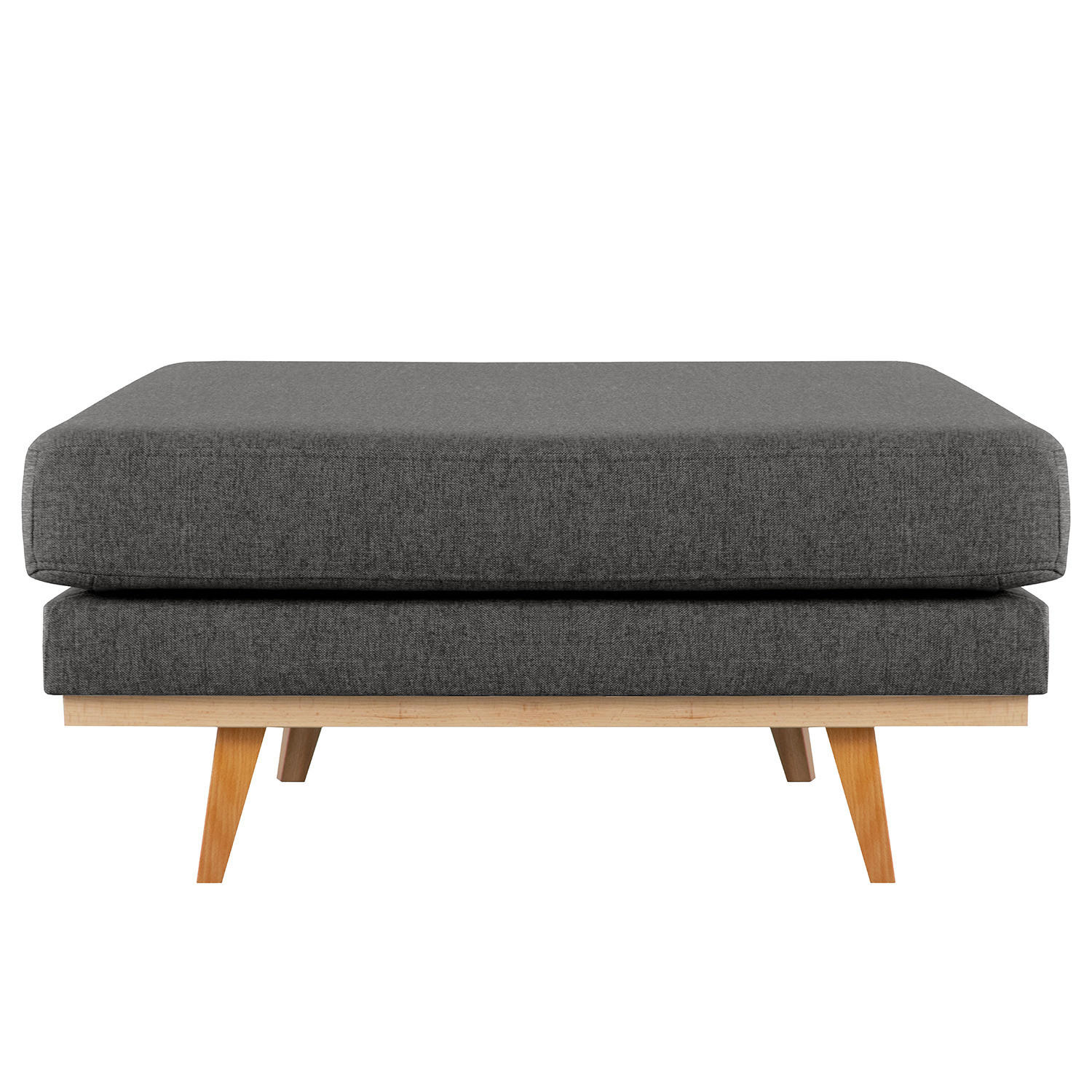 POLSTERHOCKER - Dunkelgrau/Buchefarben, Textil (85/43/60cm) - home24