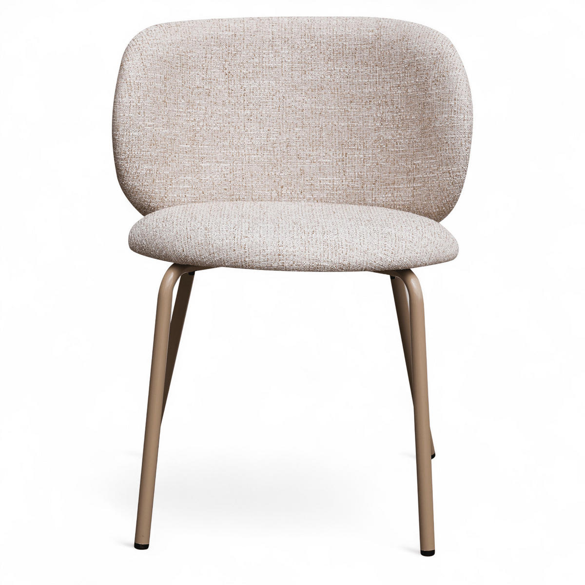STUHL-SET 2 Stück in Teddystoff Beige - Beige, Textil/Metall (57/73/58cm) - Furnhouse