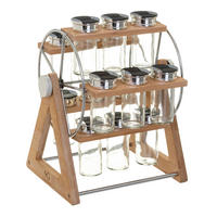 GEWÜRZKARUSELL mit 15 Gewürzbehältern, Bambus, 31.5 cm - Braun, Holz (24/31.5/26.5cm) - 5five Simply Smart