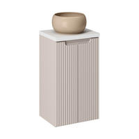 WASCHTISCHKOMBI 50 cm 3 Teile Nova Cashmere N BM153 in Kaschmir Matt/ Weiß Matt - Kaschmir/Weiß, Holz (50/57/40cm)