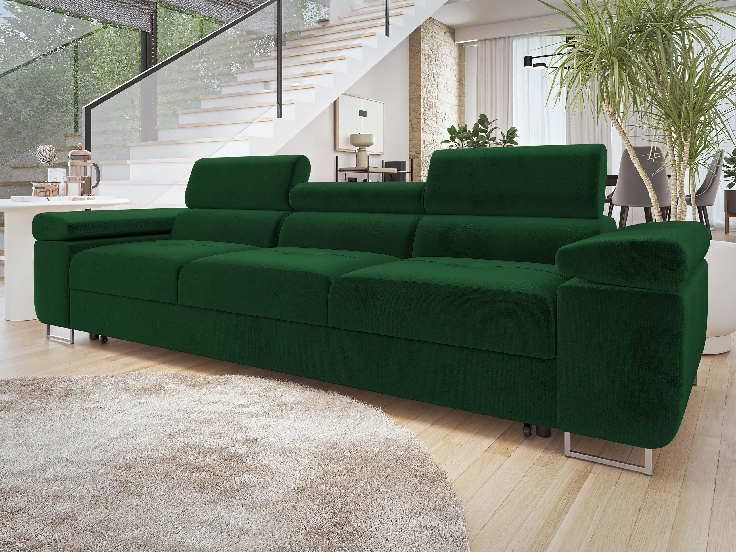 SCHLAFSOFA Torezio 3 Bis - Grün, Holz/Textil (263/90/102cm) - MIRJAN24
