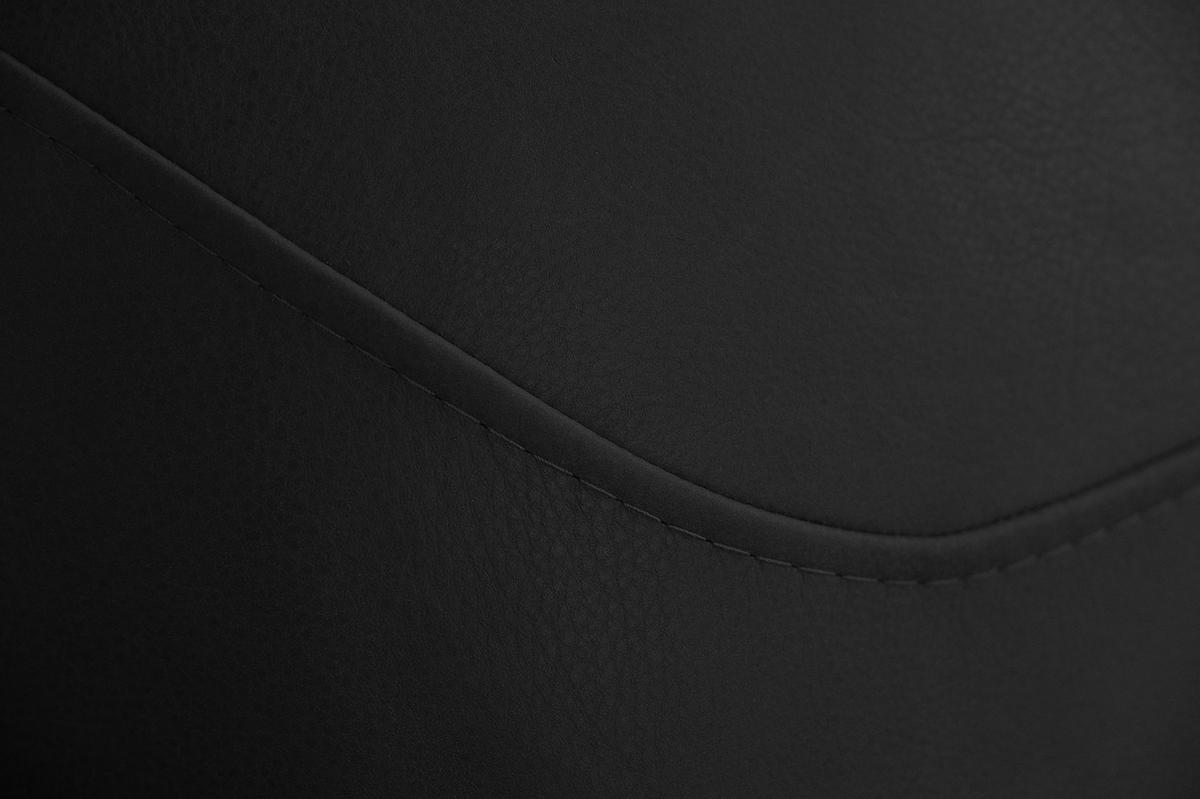 SESSEL DAVITO Schwarz Leder - Schwarz, Leder (128/88/108cm) - KAWOLA