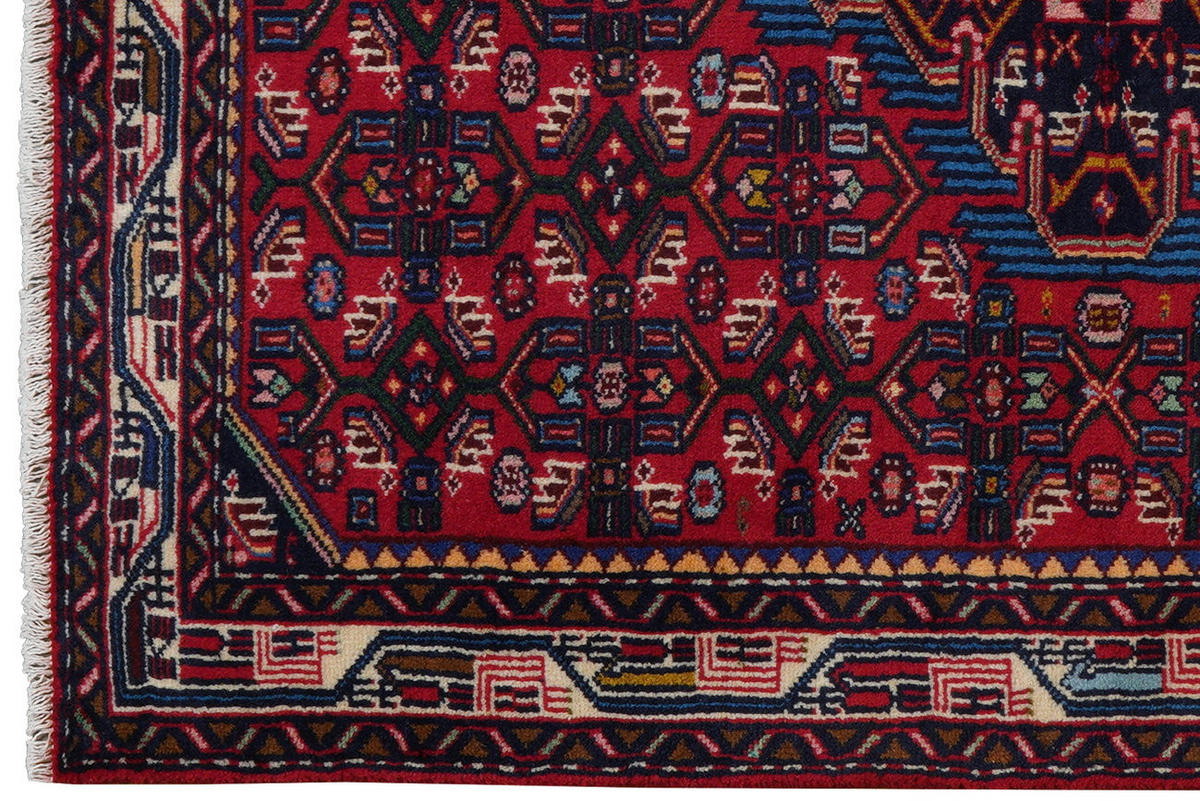 TEPPICH Assadabad Rot 143/108 cm Schurwolle - Rot, Textil (108/143cm) - Looma
