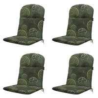 GARTENSTUHLKISSEN Kreis 96/45 cm 4er-Set - Grün, Textil (45/8/96cm) - Madison
