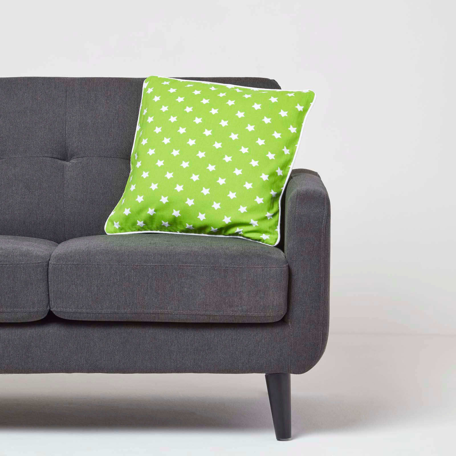 KISSENHÜLLE Sterne 45/45 cm, 100% Baumwolle - Grün, Textil (45/45cm) - Homescapes