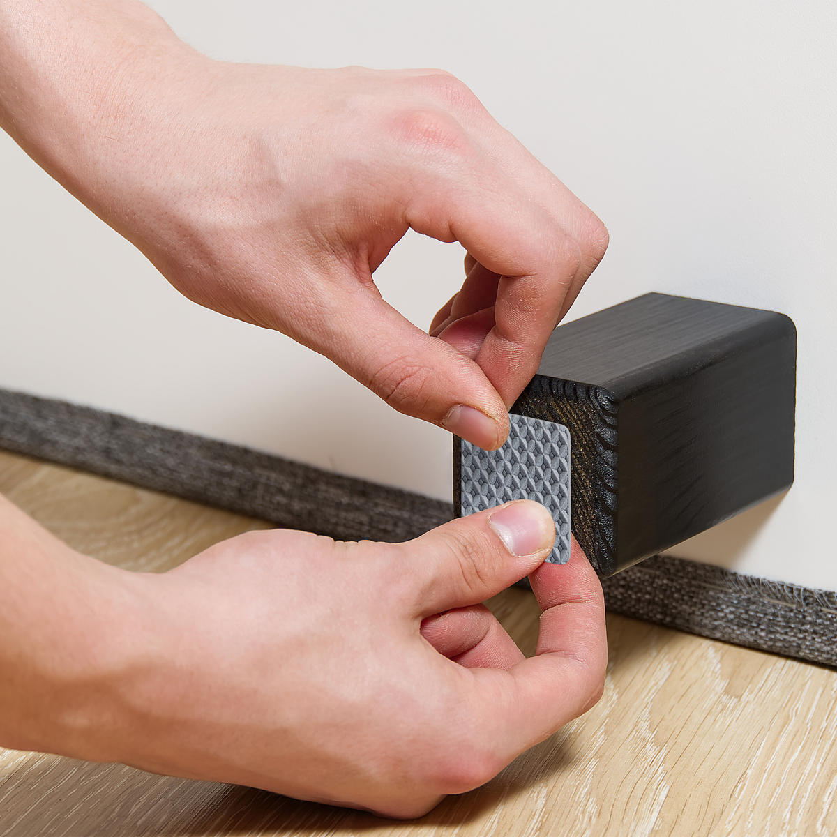 ANTIRUTSCH Pads - Grau, Textil (4/0.4cm) - Relaxdays