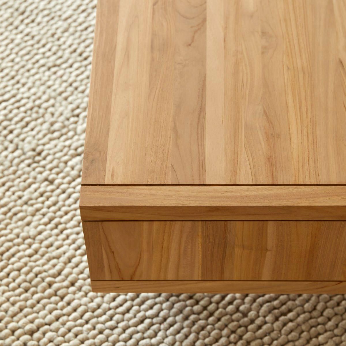 COUCHTISCH Jonàk Natur aus Teak - Naturfarben, Holz (50/120/38cm) - Tikamoon