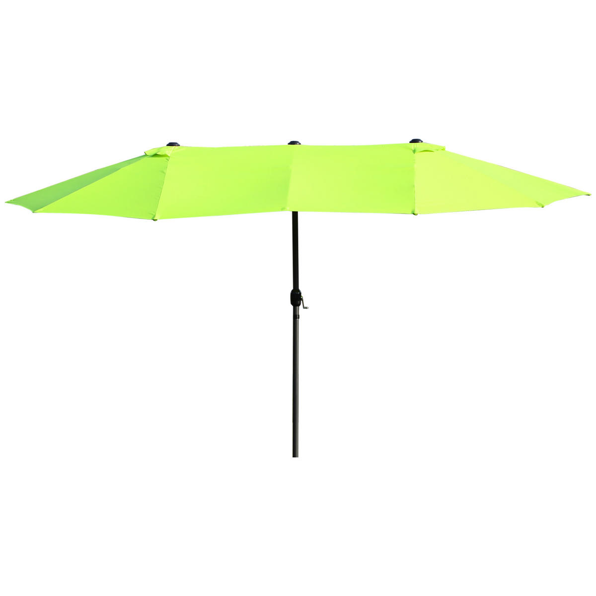 DOPPELSONNENSCHIRM DE-05564 Mit Handkurbel, windfest Grün - Grün, Metall (270/460cm) - ComfortXL