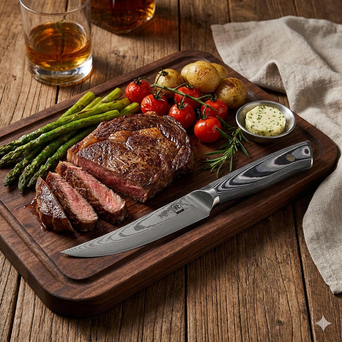 6ER STEAKMESSER-SET 12,5 cm - Schwarz, Metall (1cm) - Zayiko