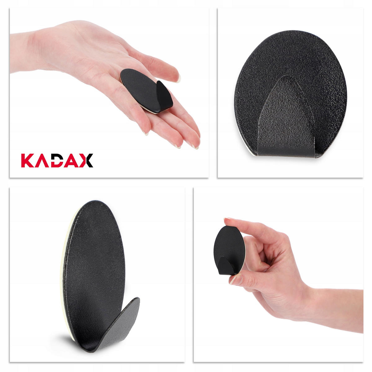 BADEZIMMER-KLEIDERBÜGEL 4 Stück. - Schwarz, Metall (4/5cm) - KADAX