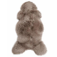 SCHAFFELL Premium Lammfell Natur ungeschoren weiche Wolle Taupe dyed ca. 105 cm - Taupe, Fell (55/105cm) - Provellus