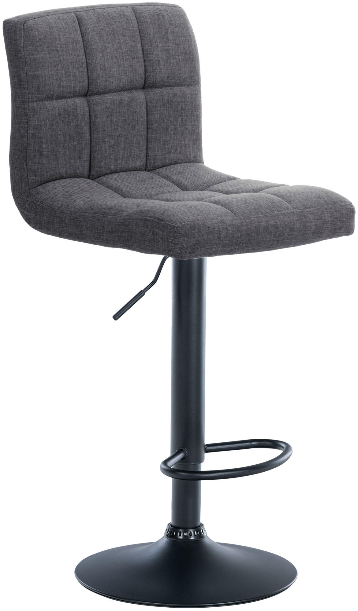 BARHOCKER Stoff hellgrau - Hellgrau/Schwarz, Textil/Metall (46/94/47cm) - CLP
