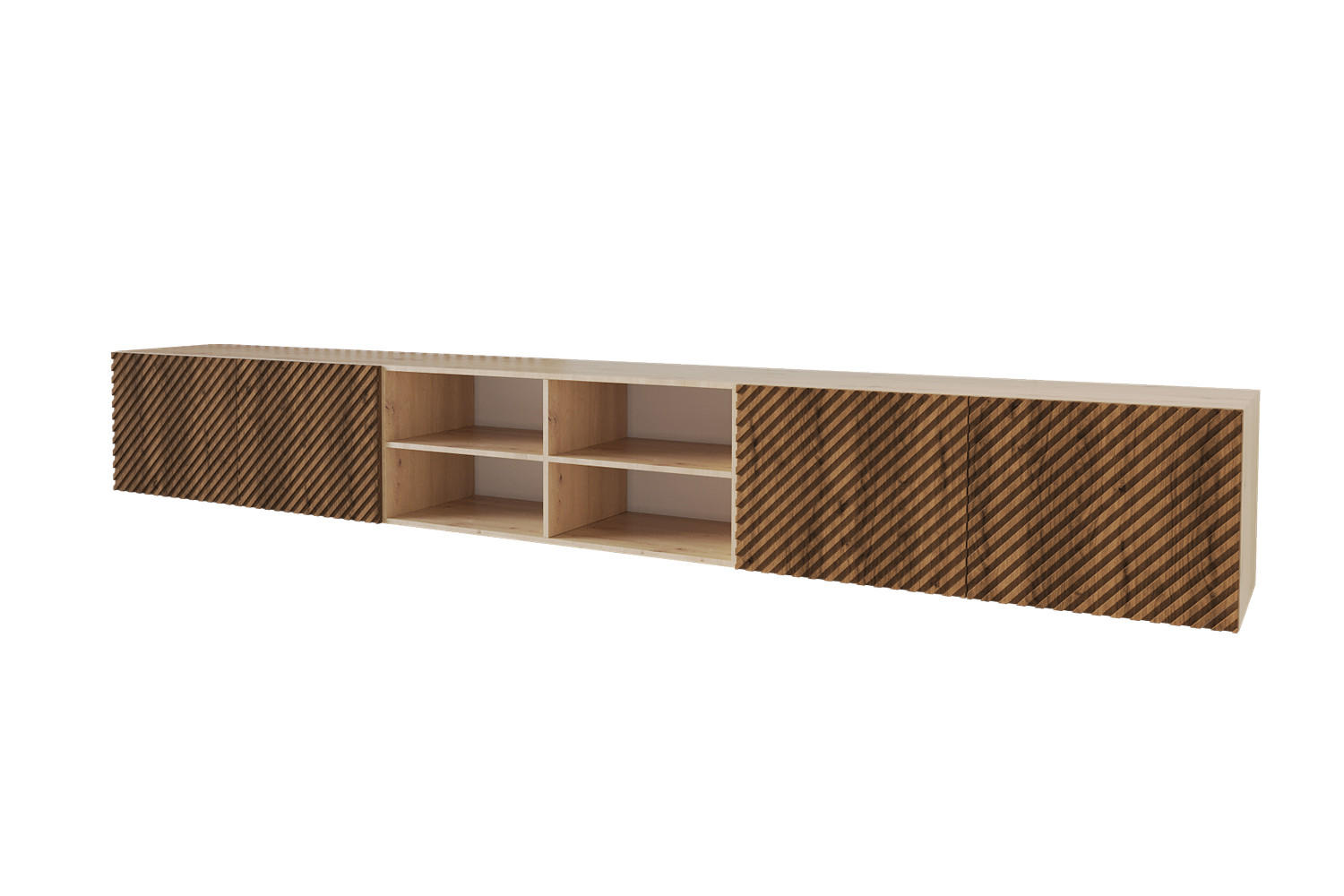Altdecor Lowboard Eiche Wotan 300x40x40 cm
