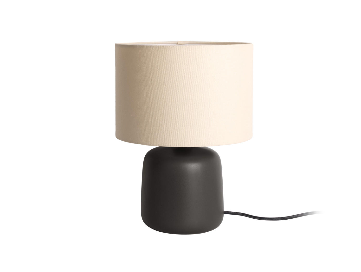 TISCHLAMPE Alma Straight 23/23/33 cm - Schwarz, Keramik (23/23/33cm) - Leitmotiv