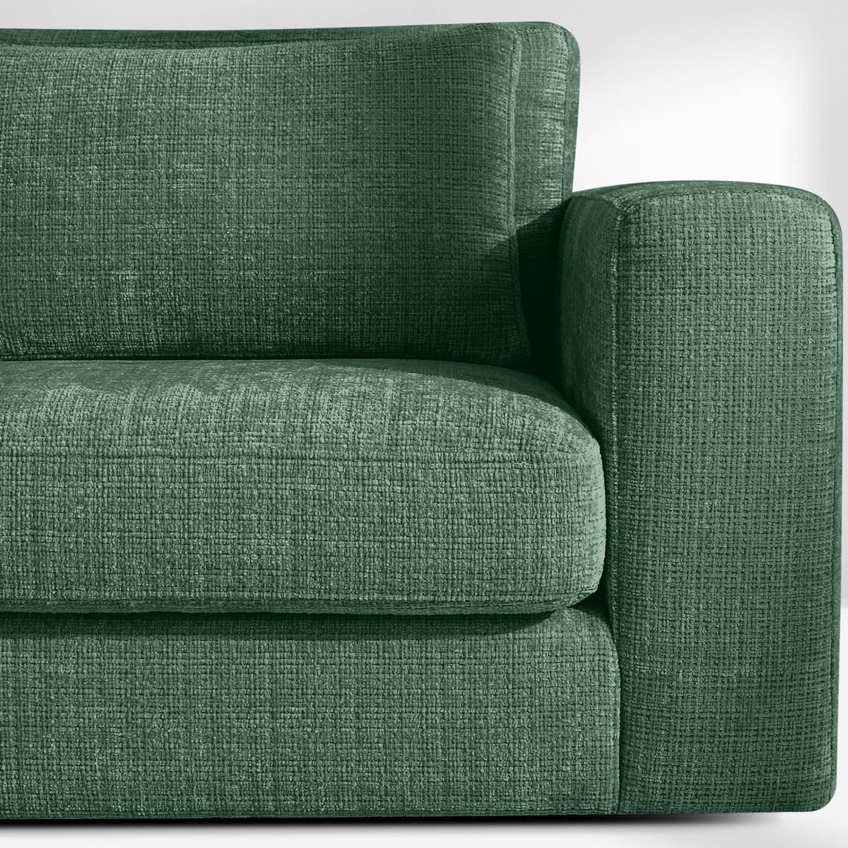 ECKSOFA XL links VERUS - Grün, Holz/Holzwerkstoff (377/328cm) - KONSIMO®