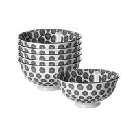 SERVIERSCHALEN Takeo Circles schwarz-weiß ø 12 cm 6er Set - Schwarz/Weiß, Keramik (12/6/12cm) - Ritzenhoff Breker