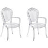 ESSZIMMERSTUHL 2er-Set Kunststoff Transparent Vermont - Transparent/Schwarz, Kunststoff (52/98/53cm) - Beliani