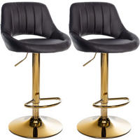 BARHOCKER Milet 2er Set 85x47x48 cm braun - Braun, Leder (47/85/48cm) - furnicato