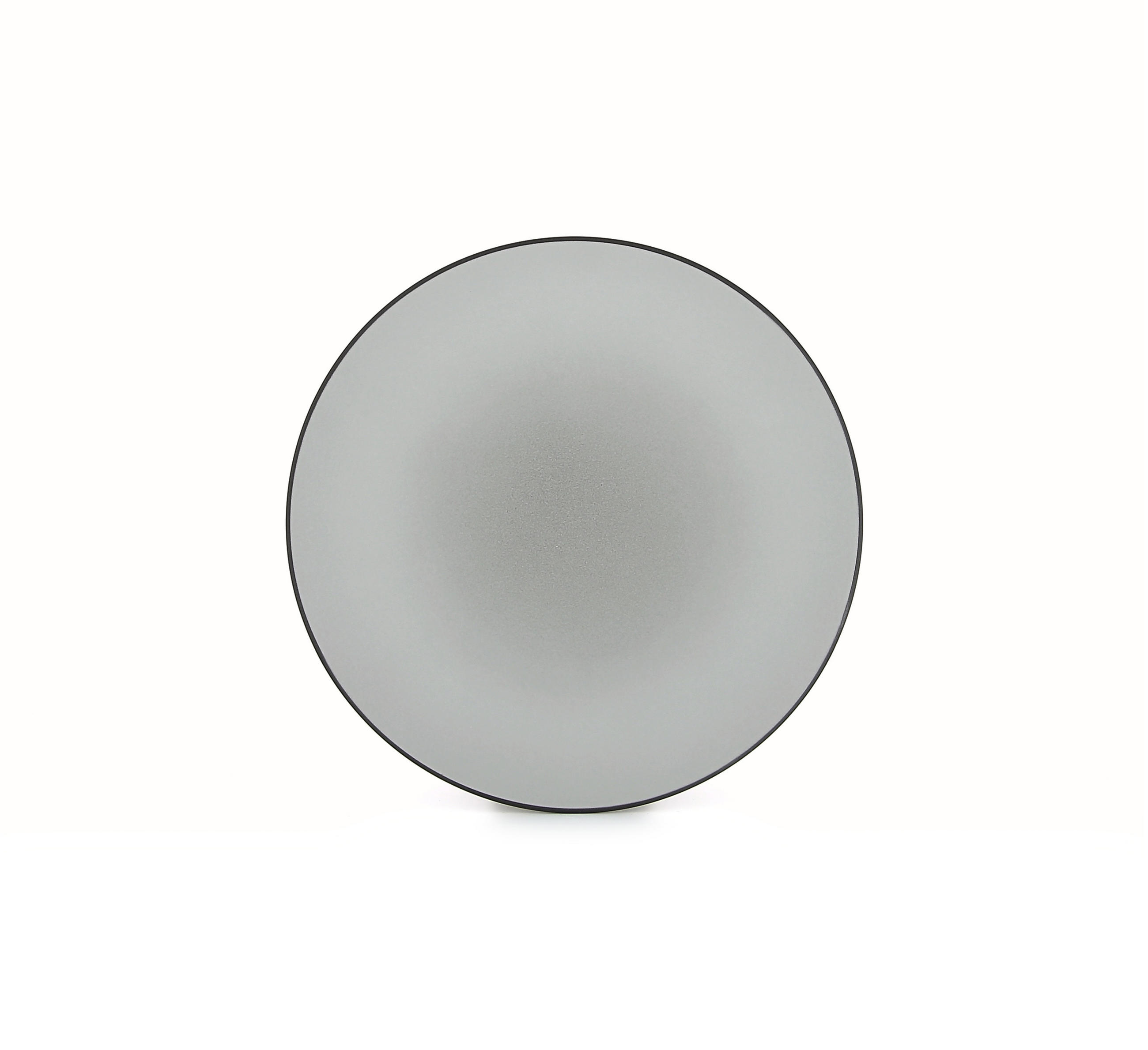 TELLER / DESSERTTELLER FLACH EQUINOXE 21,5 cm Pfeffer - Hellgrau, Keramik (21.5cm) - Revol Porcelaine France