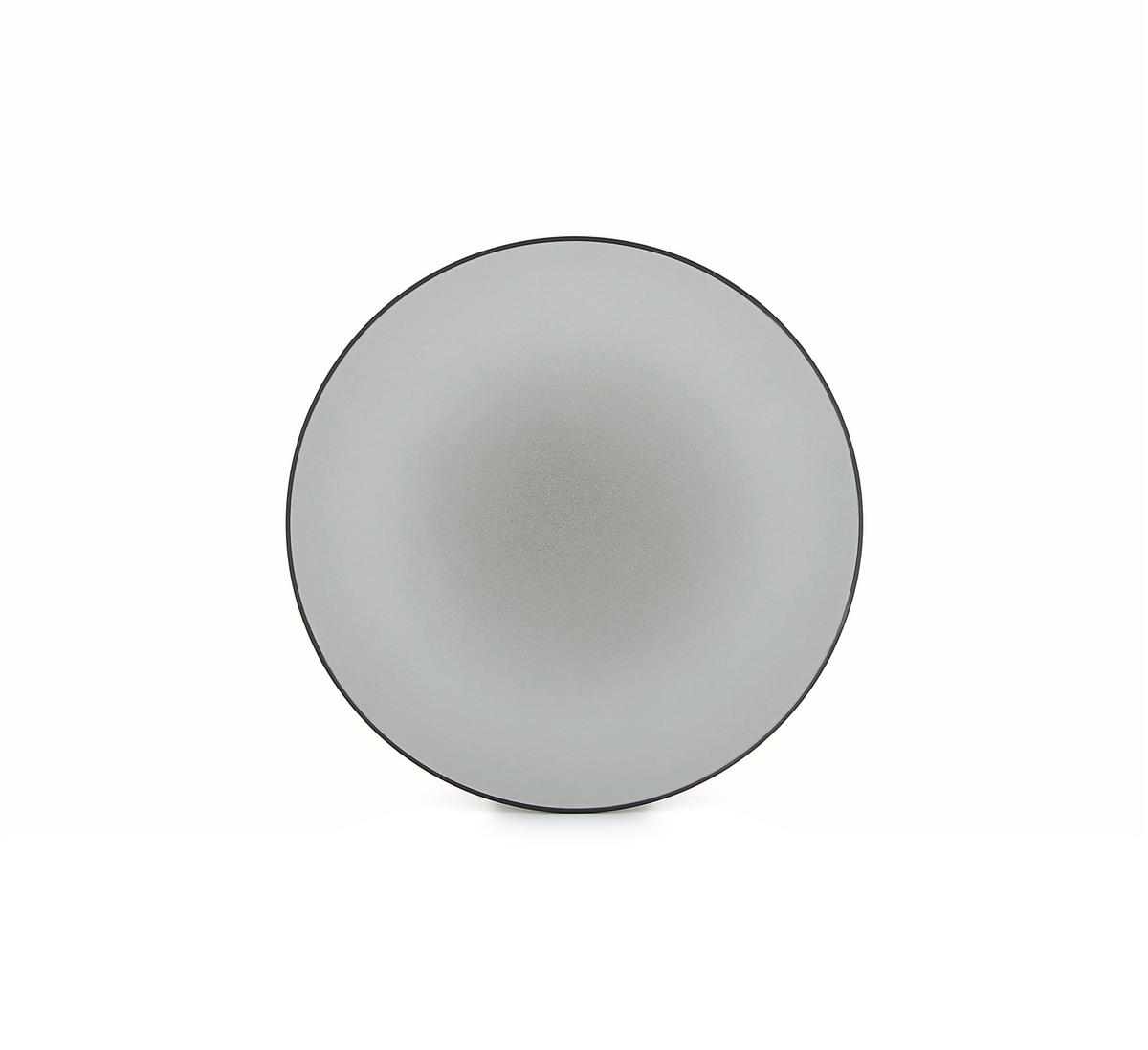 TELLER / DESSERTTELLER FLACH EQUINOXE 21,5 cm Pfeffer - Hellgrau, Keramik (21.5cm) - Revol Porcelaine France