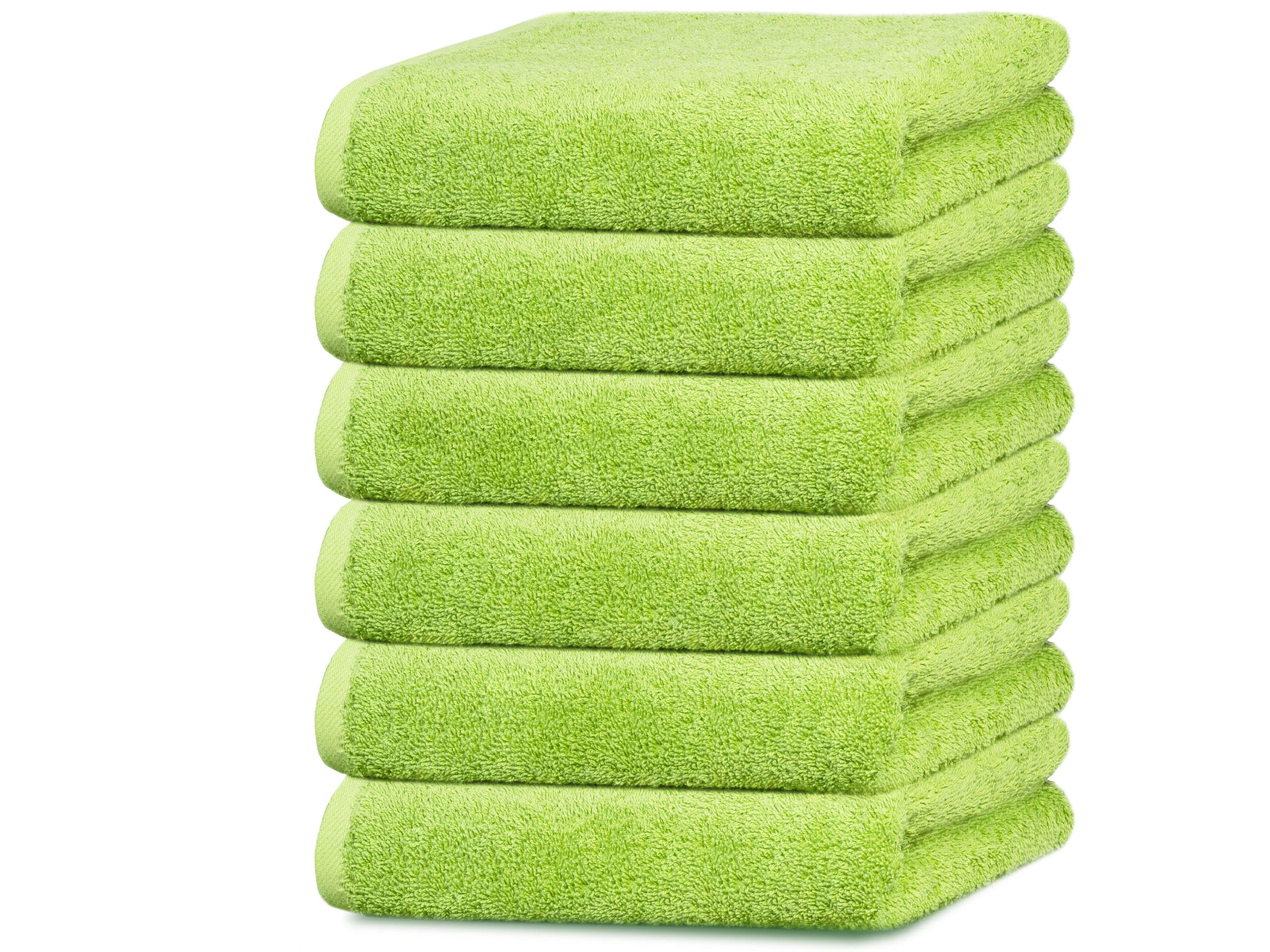 HANDTÜCHER, 6er-Set, 50x100 cm, 100% Baumwolle, Grün - Hellgrün, Textil (50/100cm) - Zollner