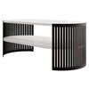COUCHSITCH Fikoli Oval I - Schwarz/Weiß, Holzwerkstoff/Metall (100/50/40cm) - MIRJAN24