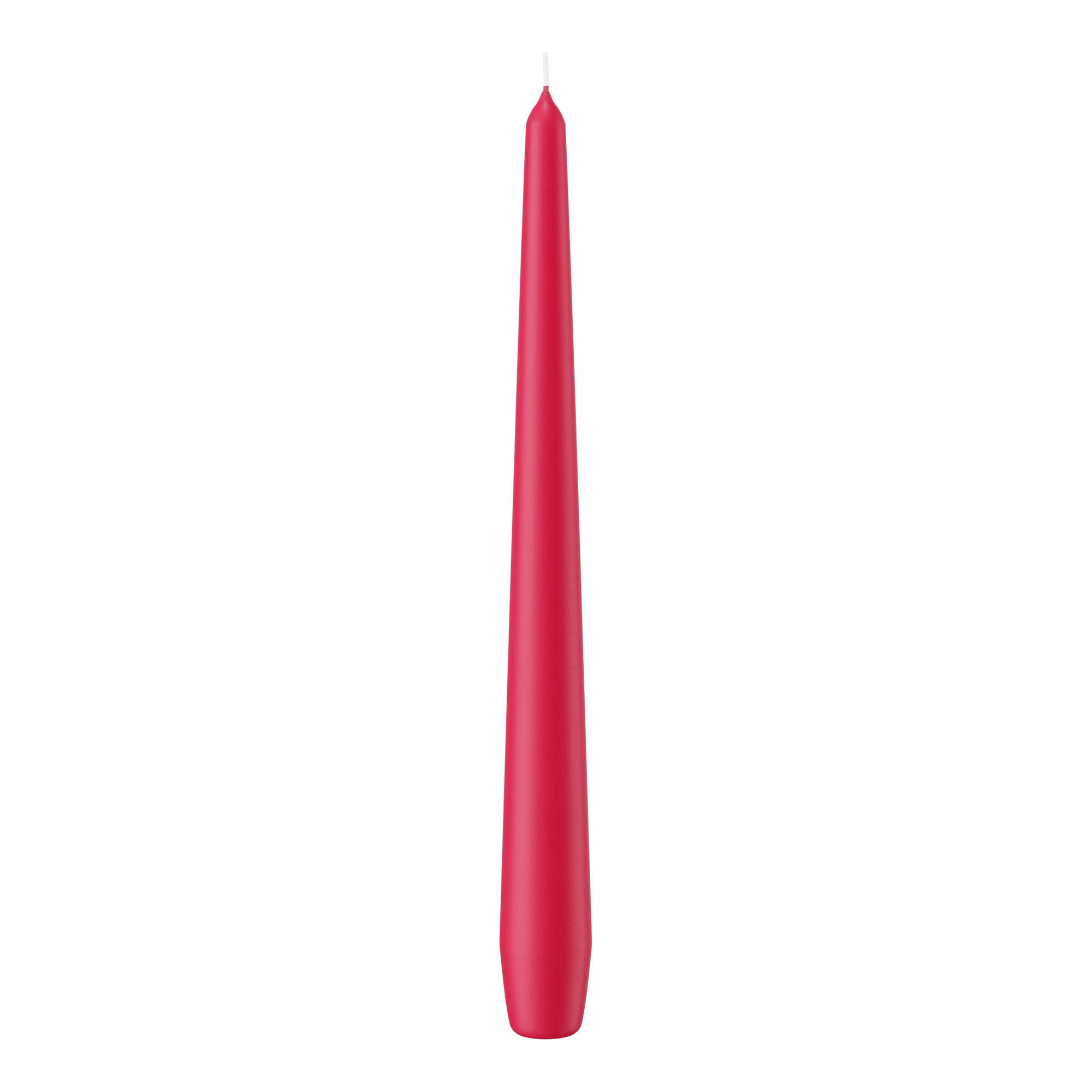 SPITZKERZEN (konische Kerzen) Magenta 250 x Ø 25 mm, 12 Stück - Magenta, Paraffin (2.5/25/25cm) - Wiedemann Kerzen