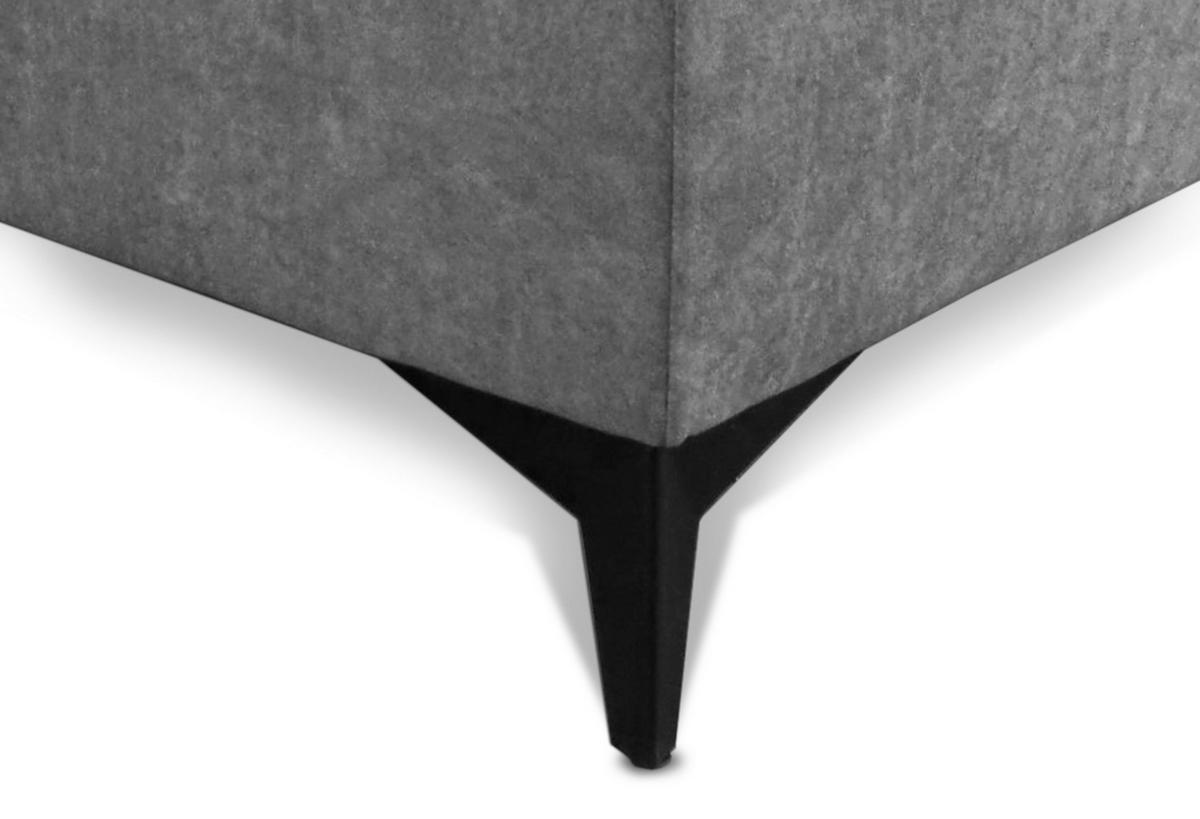 BOXBETT Palmeria 160/200 cm in Graphit – mit Bettkasten und Topper - Schwarz/Grau, Holz/Holzwerkstoff (160/200cm) - AX Living