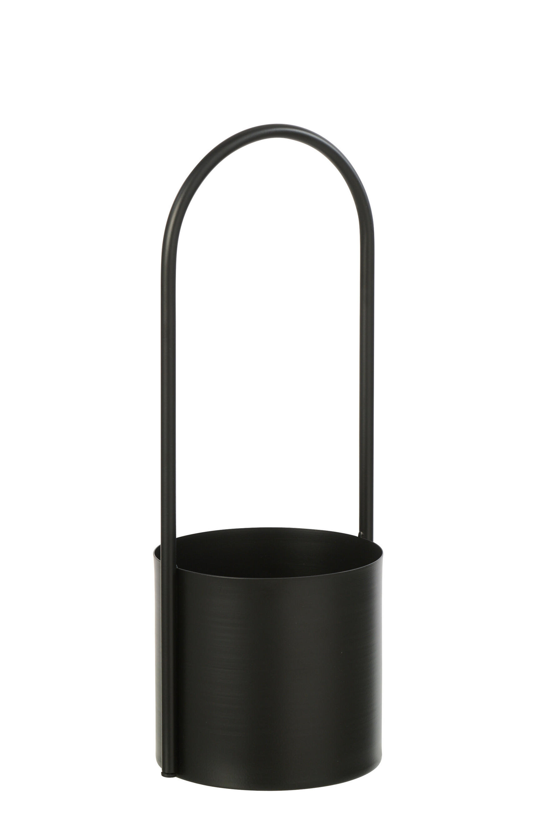 BLUMENTOPF EISEN Schwarz - Schwarz, Metall (15/42cm) - J-Line