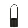 BLUMENTOPF EISEN Schwarz - Schwarz, Metall (15/42cm) - J-Line