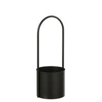 BLUMENTOPF EISEN Schwarz - Schwarz, Metall (15/42cm) - J-Line