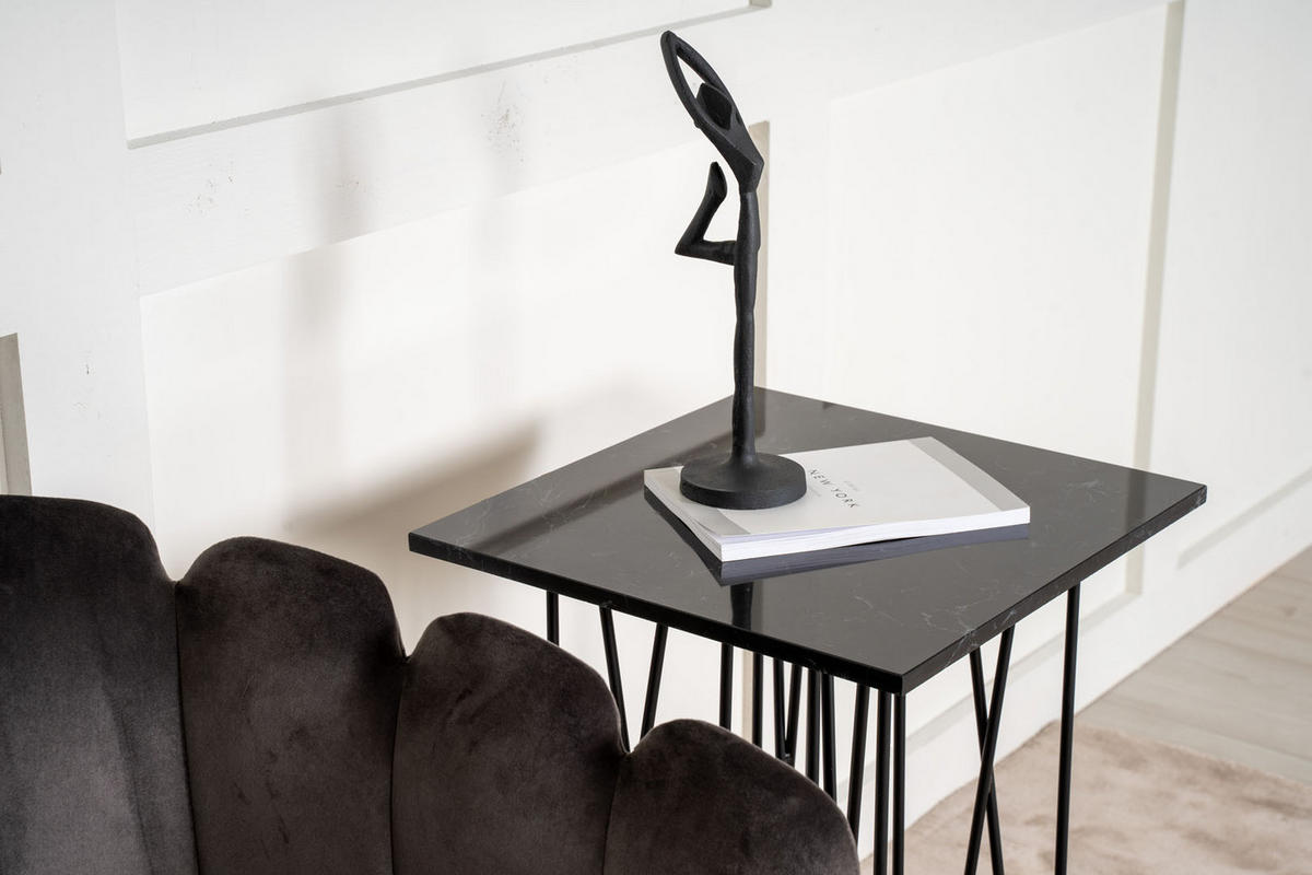 COUCHTISCH 40x40 cm - Schwarz, Holzwerkstoff (40/40/65cm) - ebuy24