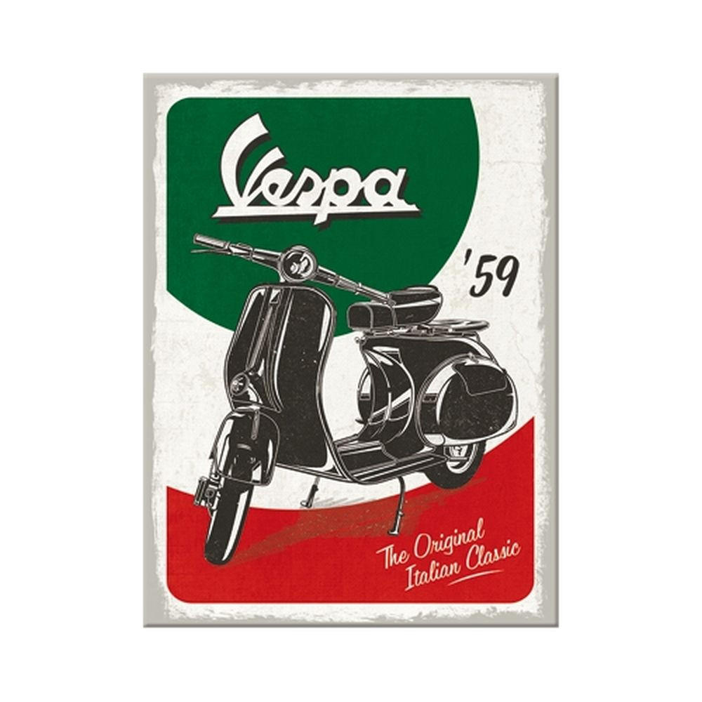 MAGNET 6/8 cm Vespa The Italian Classic - Multicolor, Metall (6/8/0.1cm) - Nostalgic-Art