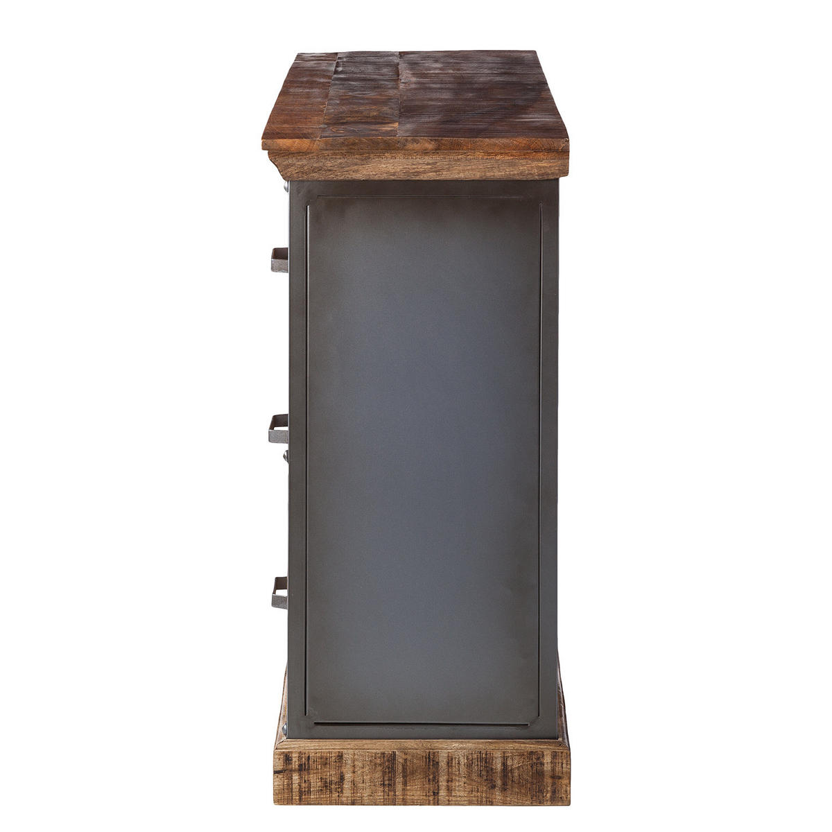 SIDEBOARD - Mango massiv / Metall - Naturfarben, Holz (146/88/42cm) - home24