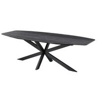 ESSTISCH oval aus Keramik 200cm, grau - Grau, Metall (200/100/76cm) - Giga Meubel
